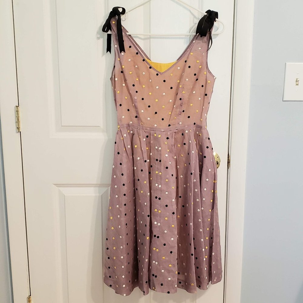 Baraschi Anthropologie Polka Dot Retro Dress